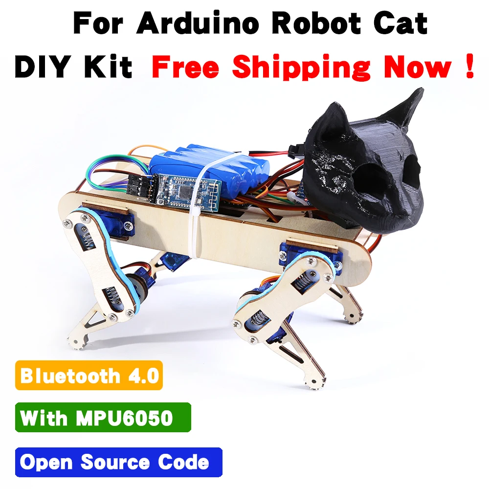 Bionic Quadrupeu Ros Robô Dof Arduino Nano Kit Faça Você Mesmo Smartphone Control Maker Open Source Projeto de Hardware Plataforma de Programação