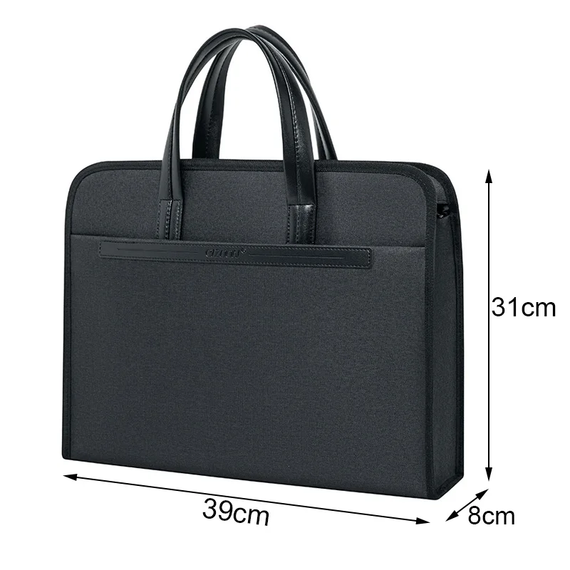 Men's Oxford Casual Briefcase Multi-layer A4 Office Zipper Bag Large Capacity Business Bag Male Business Handbag Conference