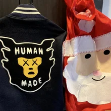 

Harajuku Oversized Cartoon Jackets Avatar Mask Monster Baseball Jacket Hip Hop Streetwear Human Made Pullover Streetwear