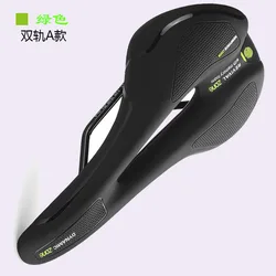 Premium Comfort Silicone Bicycle Seat Cushion - Anti - Shock Pain Relief for Cyclists (High rebound sponge - double track model - green)