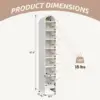 67" Tall Arched Shoe Cabinet, 8 Tiers Shoe Storage Cabinet, Freestanding Wooden Shoe Rack with Adjustable Shelves, Shoe 2