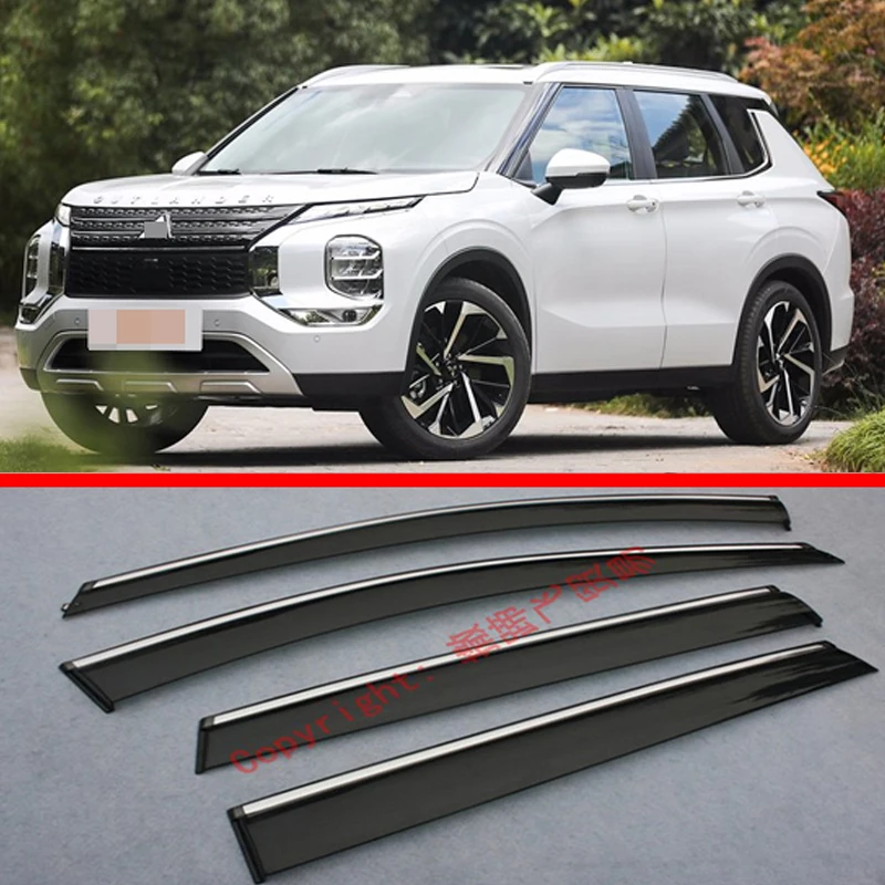 Window Wind Deflector Visor Rain/Sun Guard Vent For Mitsubishi