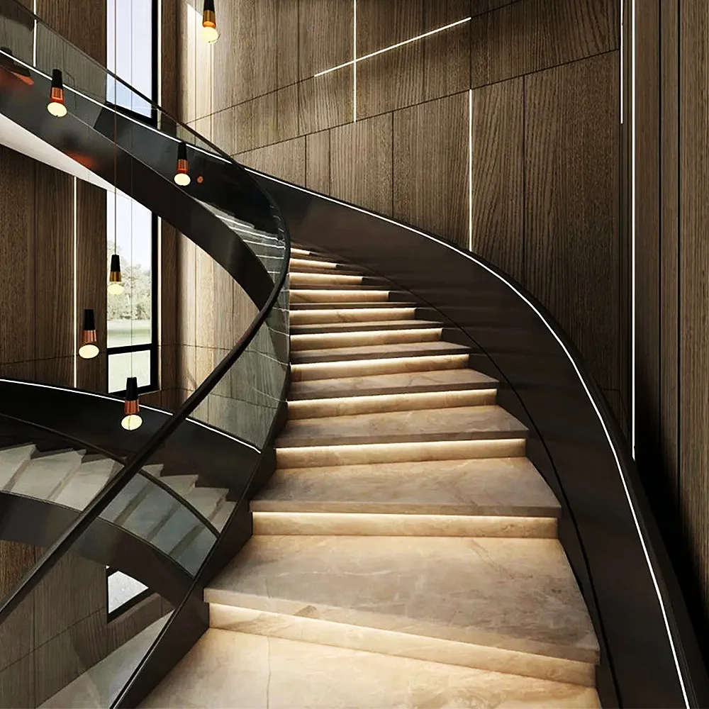 Ideas para tus escaleras con sensores de luz LED  Stairway lighting,  Contemporary stairs, Stairway lighting ideas