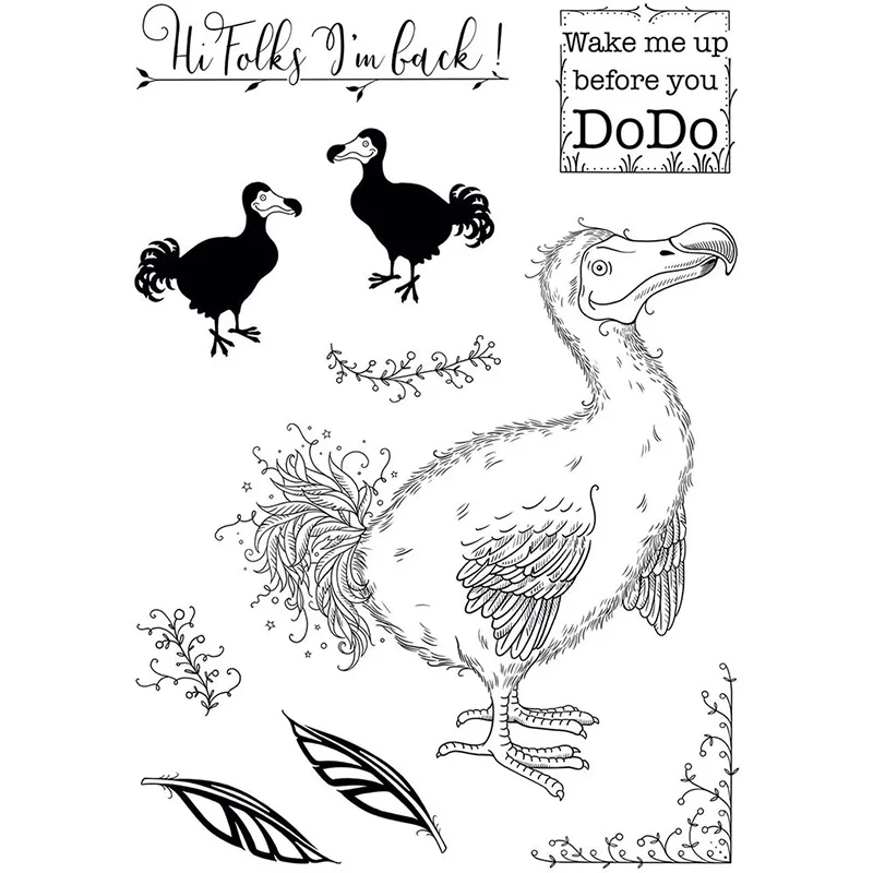 

Набор штампов Dodo с печеньем, прозрачные силиконовые штампы Dodo с птицами для рукоделия, скрапбукинга, творчества, открыток, новинка 2024, X15
