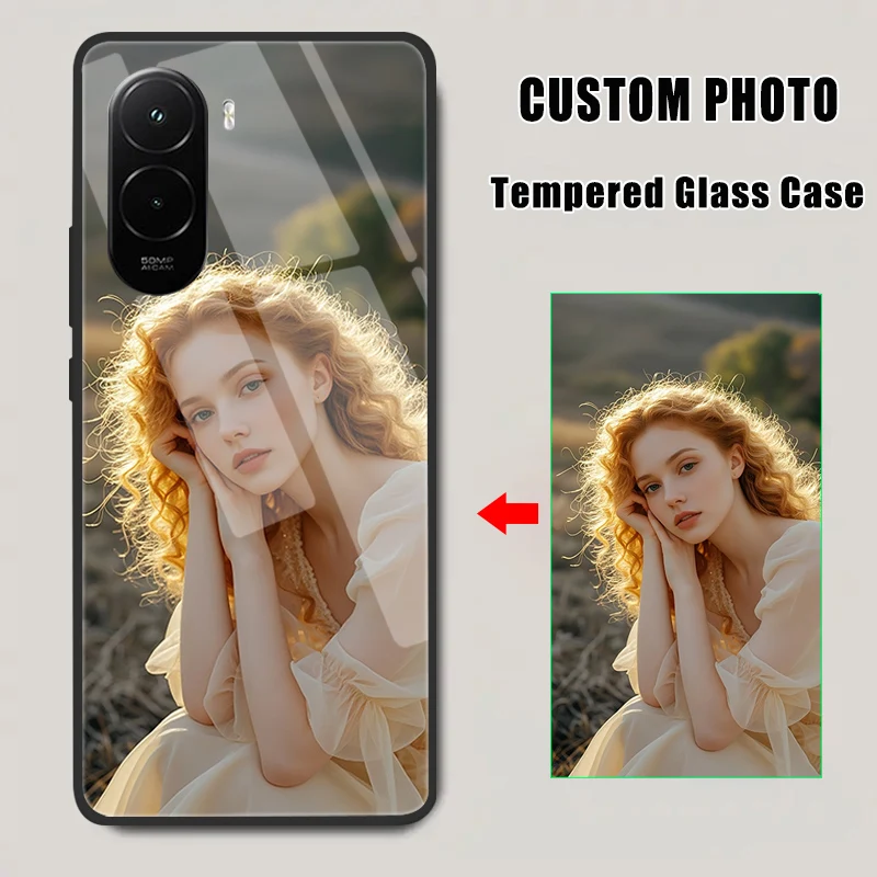 Personalized Custom Tempered Glass Phone Case with DIY Image Printing