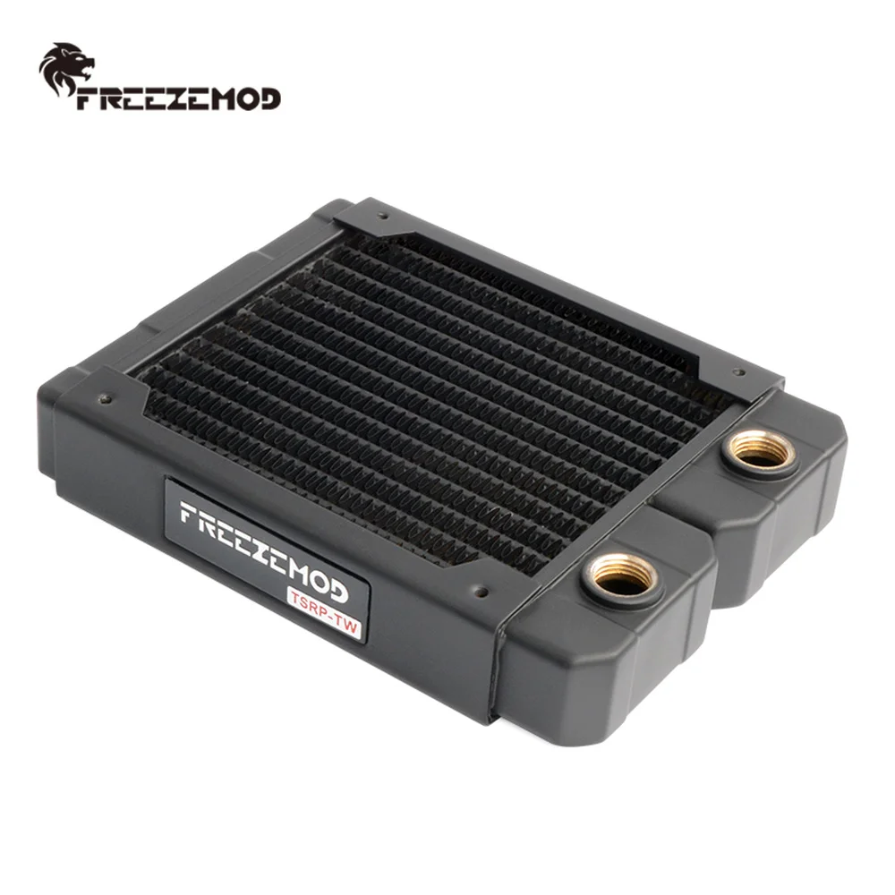 Zemod-radiador de Cobre para pc Water Cooler Liquid Cooling Row 14 Flat Tube Latão Fins 12cm Fan Bit Gamers Refit 120 mm - Imagem 4