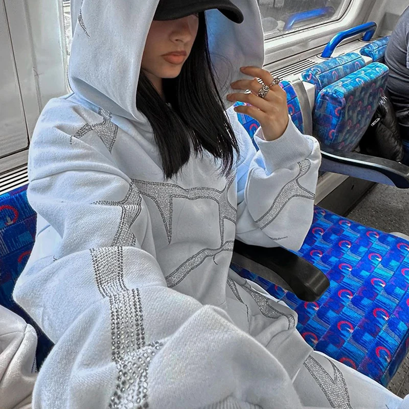 

Retro Harajuku Hip-hop Jacket Street Women's Oversized Loose Zipper Hoodie Y2k Korean Fashion Men's Autumn And Winter Sweatshirt