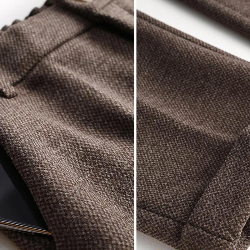Autumn Winter Woolden Blend Harem Pants Women Solid Colors High Waist Ankle-Length Pants Lady Office Thick Loose Suit Pantalones