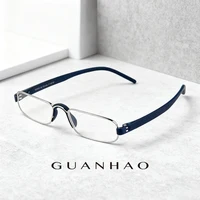 Lunettes de lecture optiques transparentes Guanhao pour hommes et femmes, pour presbytie et hypermétropie, monture en alliage ultralégère, vision HD 1