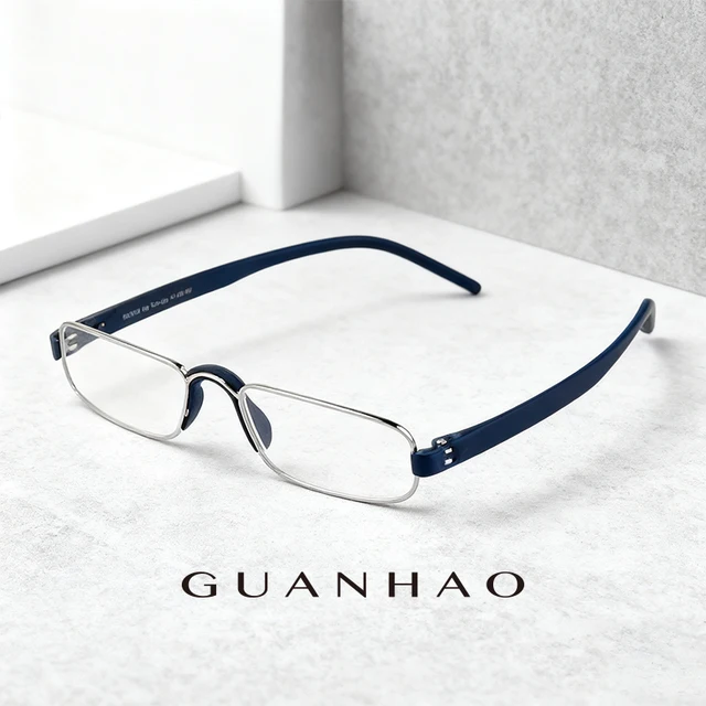 Lunettes de lecture optiques transparentes Guanhao pour hommes et femmes, pour presbytie et hypermétropie, monture en alliage ultralégère, vision HD 1