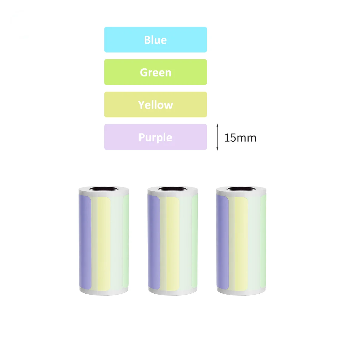 57x25mm Non-Continuous Label Paper Portable Printers 15mm/30mm White/Color Options for Office/Logistics/Home, BPA-Free