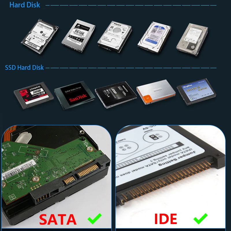 For 2.5 3.5 inch IDE SATA HDD SSD Docking Station With Card Reader USB to SATA IDE Dual External Hard Disk Drive Box hd externo hdd enclosure external hard drive housing