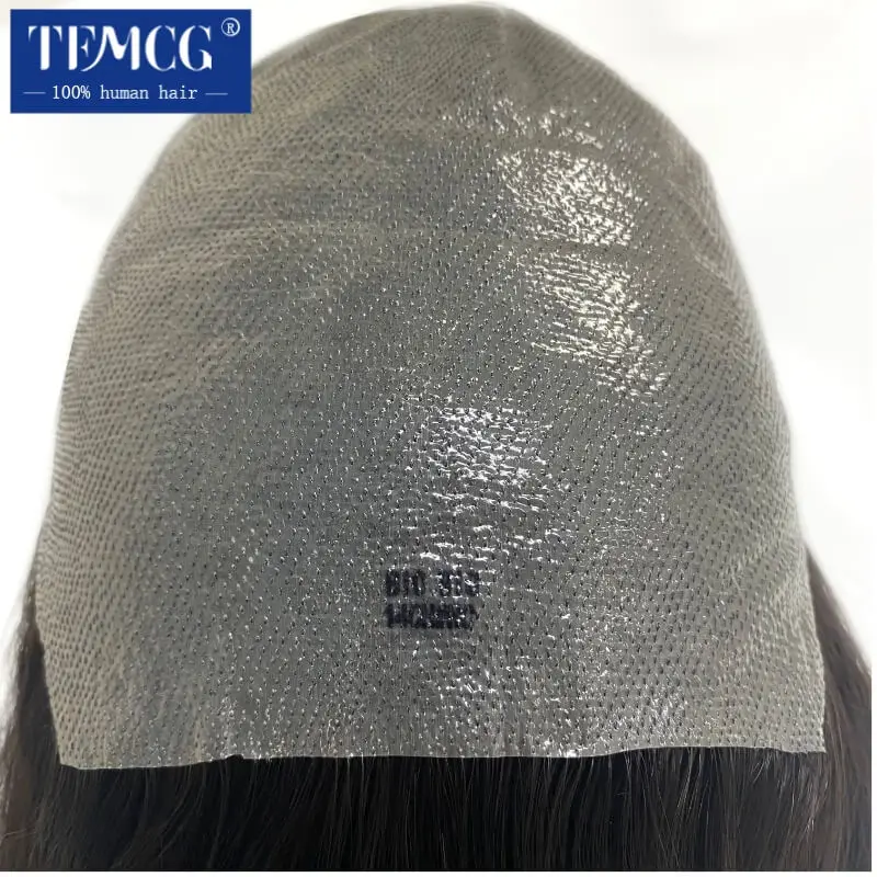 Parrucche per capelli umani con base annodata in PU completa per le donne 6 "14" Parrucca corta per capelli umani durevoli per le donne Parrucca piena per donna in PU per capelli umani al 100% - immagine 3