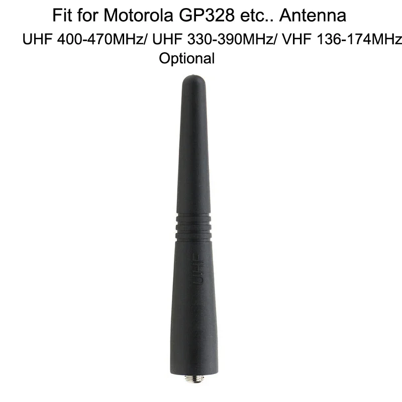 UHF 400-470Mhz/ UHF 330-390MHz / VHF 136-174MHz Stubby Antenna 9cm Length for Motorola GP338 GP328 GP3188 GP68 GP88 GP340 Radio