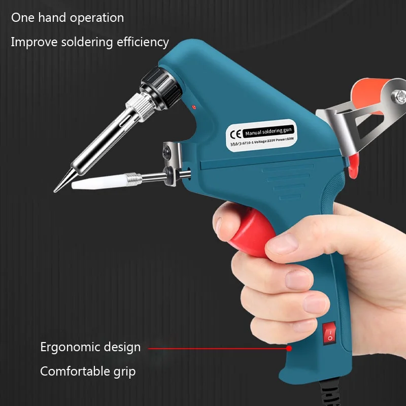 

60W/80W Electronic Machine Repair Helping Soldering Tin Torch Welding Tools Feeding Automatic Hand Iron Set Internal Heat Kit