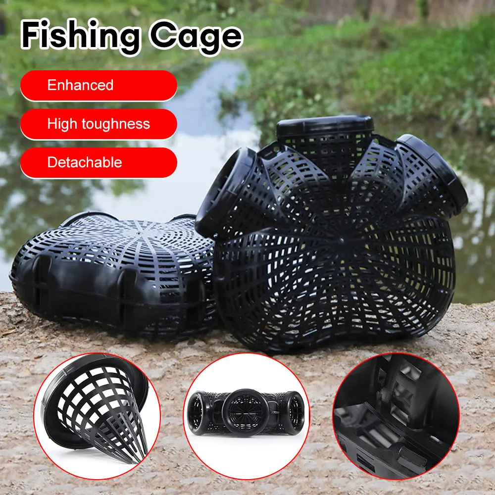 Outdoor Fishing Cage Basket Plastic Tackle Cage Crab Crayfish