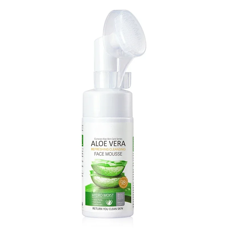 120ml Cleansing Mousse Moisturizing Aloe Vera Refreshing Facial Cleanser Face Wash Skin Care Products 6