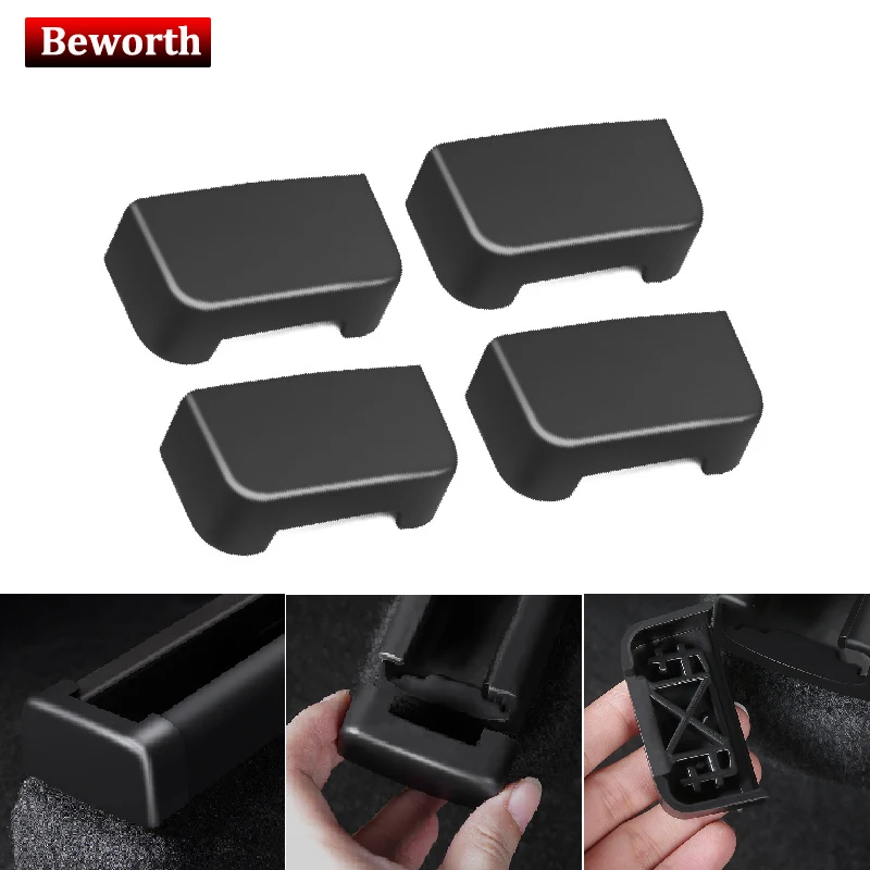 Tapones De Protección Para Riel Del Asiento Trasero Tesla Model 3/Y - Set De 4, Antigolpes, Goma Suave TPE