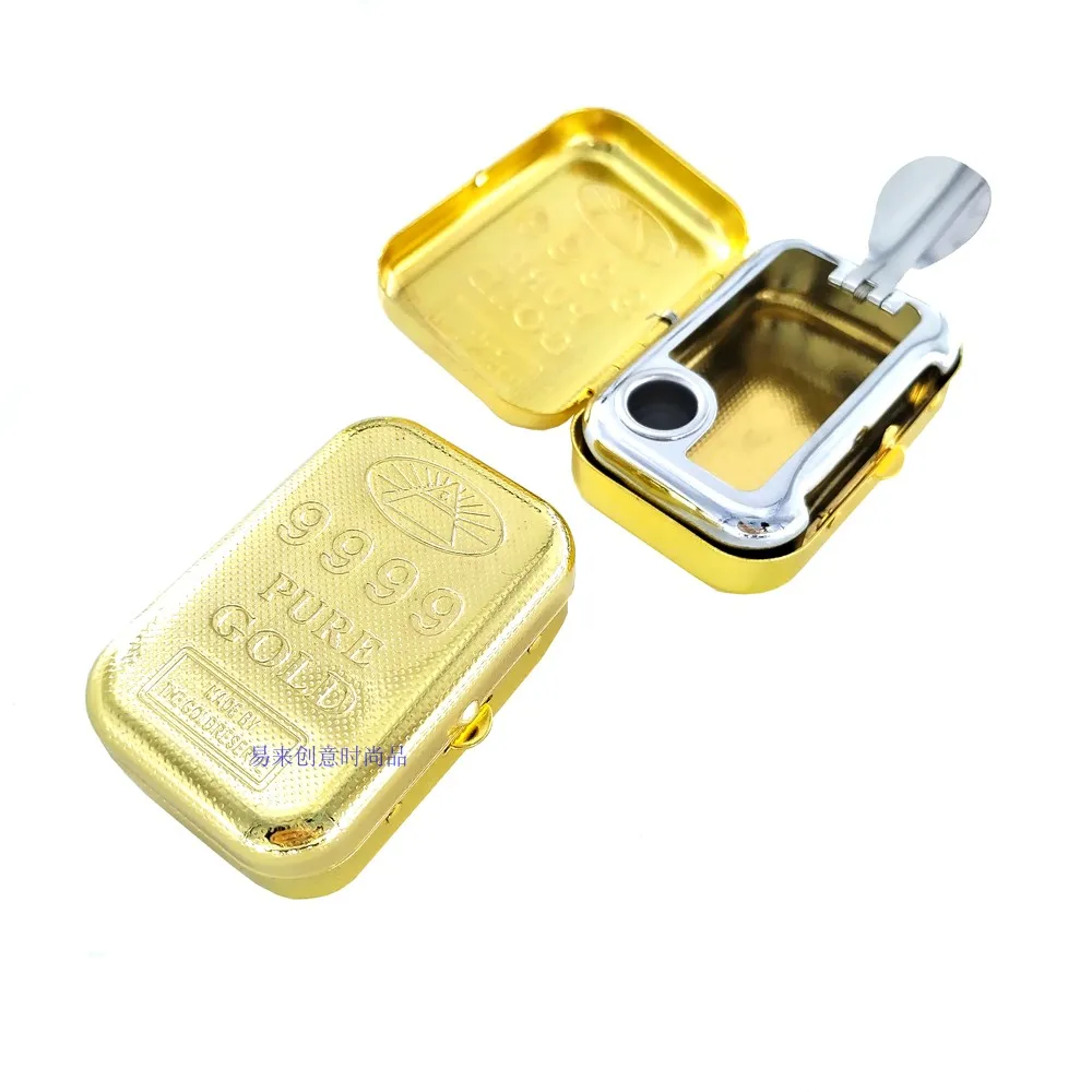 Niedlicher Aschenbecher im Taschenformat, Goldbarrenform, tragbarer Aschenbecher für den Außenbereich, kleiner Aschenbecher, Taschenaschenbecher für den Außenbereich, tragbarer Aschenbecher, sexy Aschenbecher – Detail 1