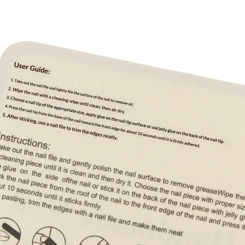 10 Blatt Verpackungskarten für Press-On-Nägel, Musterkarten für künstliche Nageldesigns, handgemachte Maniküre-Musterkarten für den Salon – Detail 11