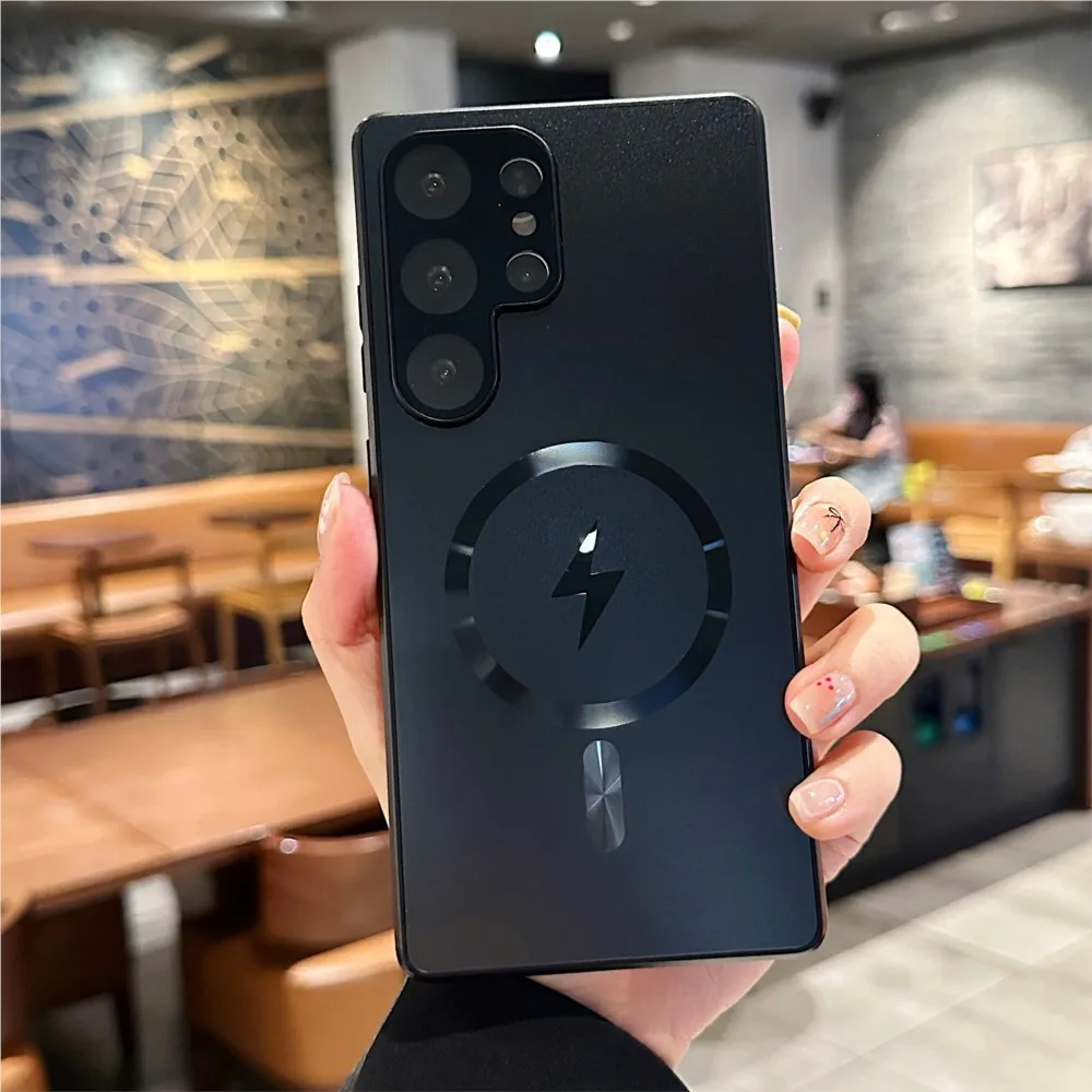 Titanium Matte Magnetic Shockproof Case with Lens Protection