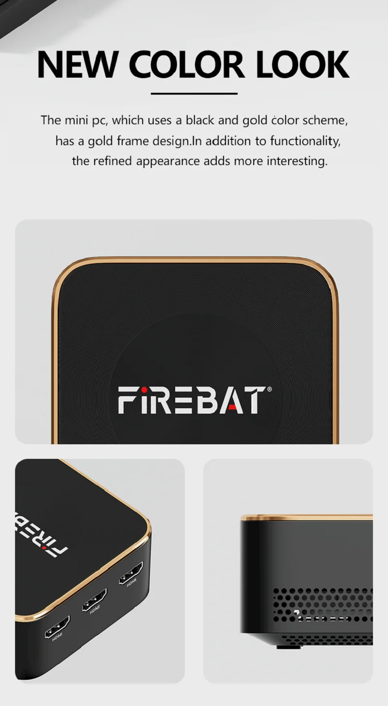 FIREBAT T8 PLUS ミニ PC ゲーマーインテル N100 CPU Windows 11
