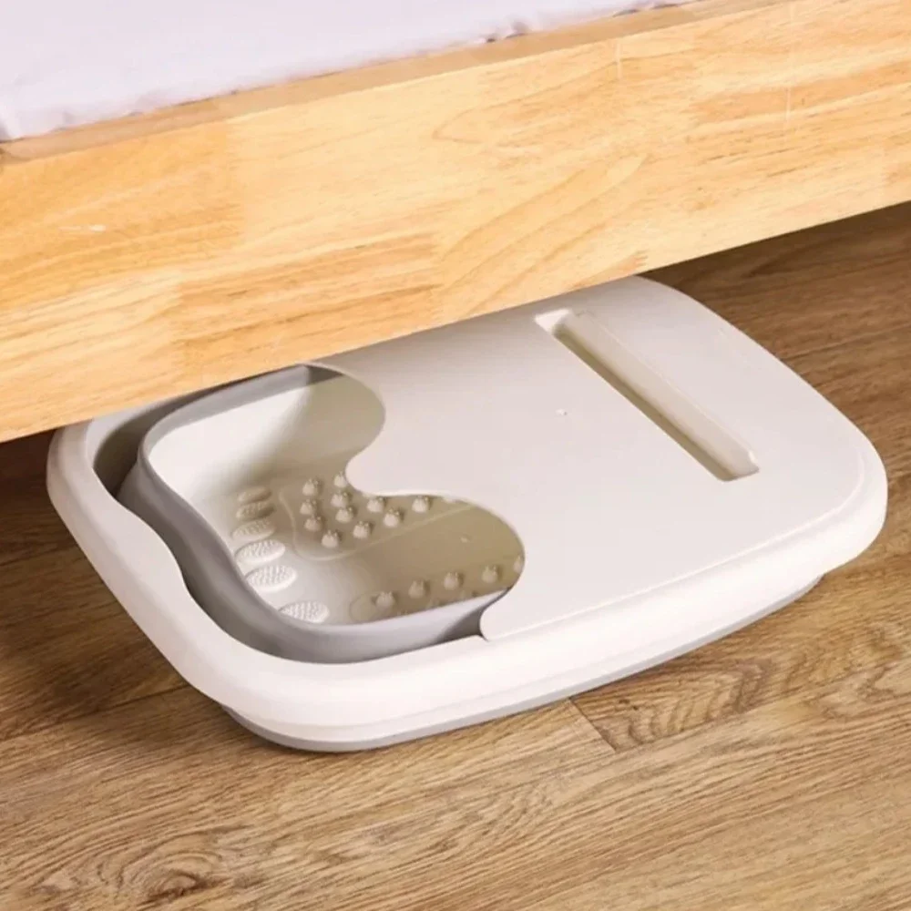Foldable Foot Soaking Bucket Portable Thickened Foot Bath Tub Multi-function Massage Practical Plastic Simple Foots Wash Basin
