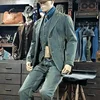 Amekaji Wear Clothes Men Cotton Striped Denim Casual Suit Jacket Retro Washed Distressed Niche Good Quality 4