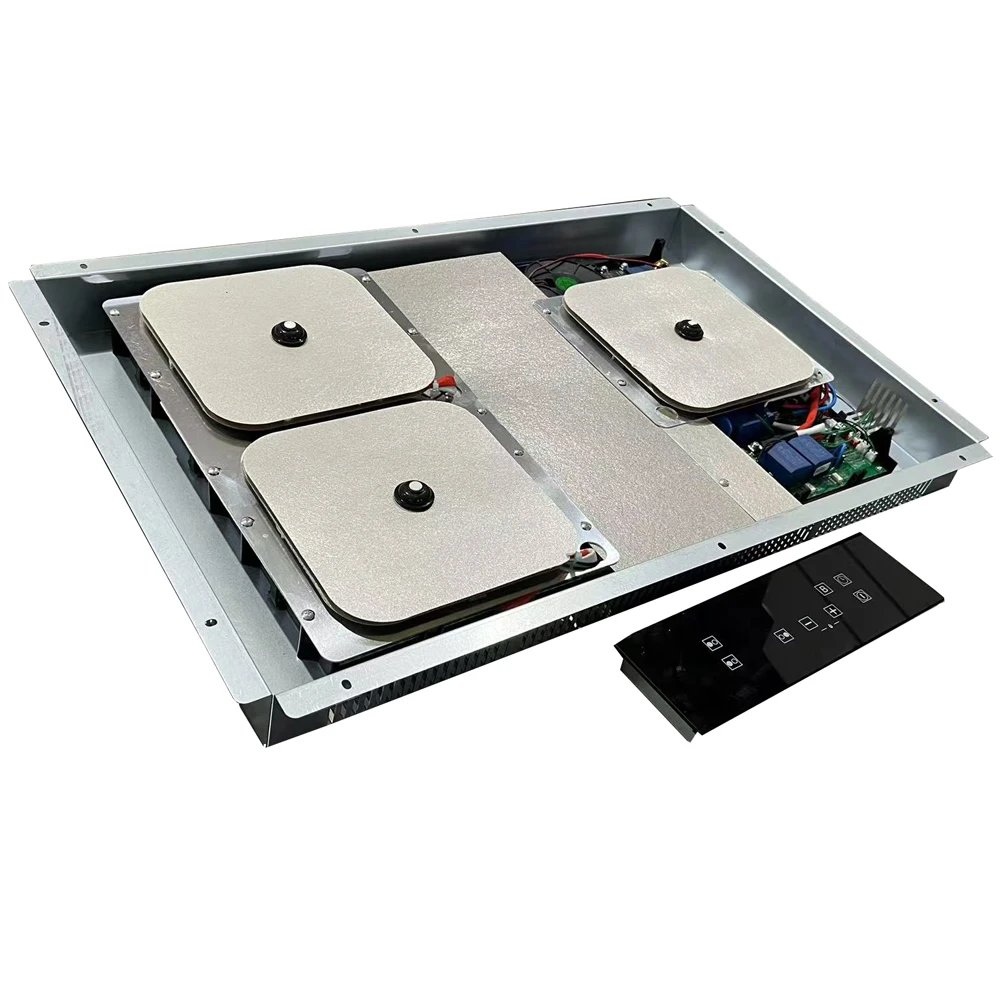 3-Burner Electric Cooker Hidden Type Induction Hob Cooktop