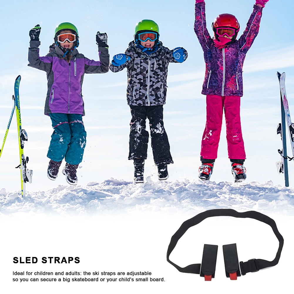 Ski Handle Straps Ski Pole Carrier Adjustable Shoulder Hand Carrier Lash Straps Snowboard Porter Hook Loop Skiing Accessories