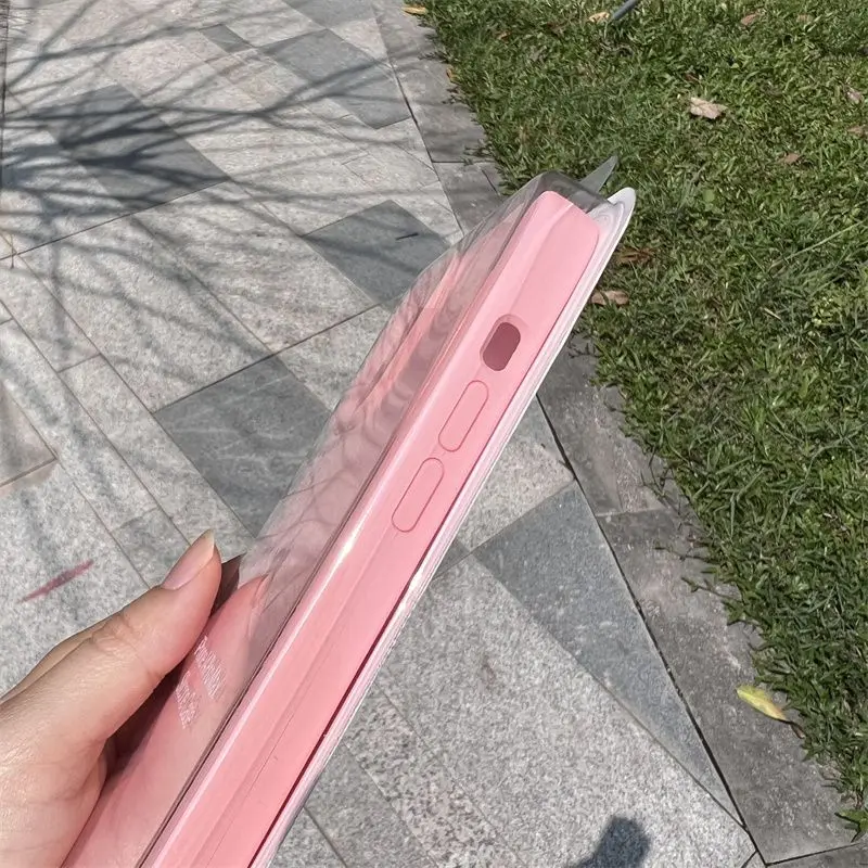 

Rose Pink iPhone14promax13 Case 12 Liquid Silicone 11 Soft XS Mesh Protective Case 15promax 14promax 13proamx 12promax 11promax
