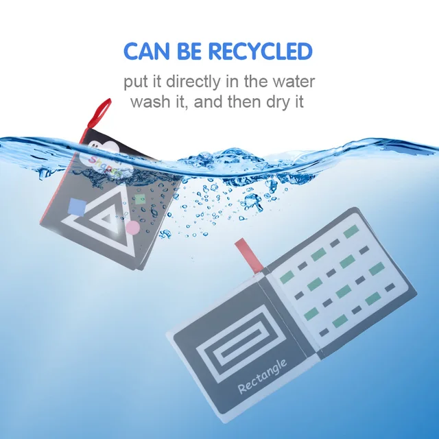 Baby Soft Cloth Books High Contrast Black and White Touch and Feel Crinkle Cloth Books Educational Toys for Infants Toddlers 2