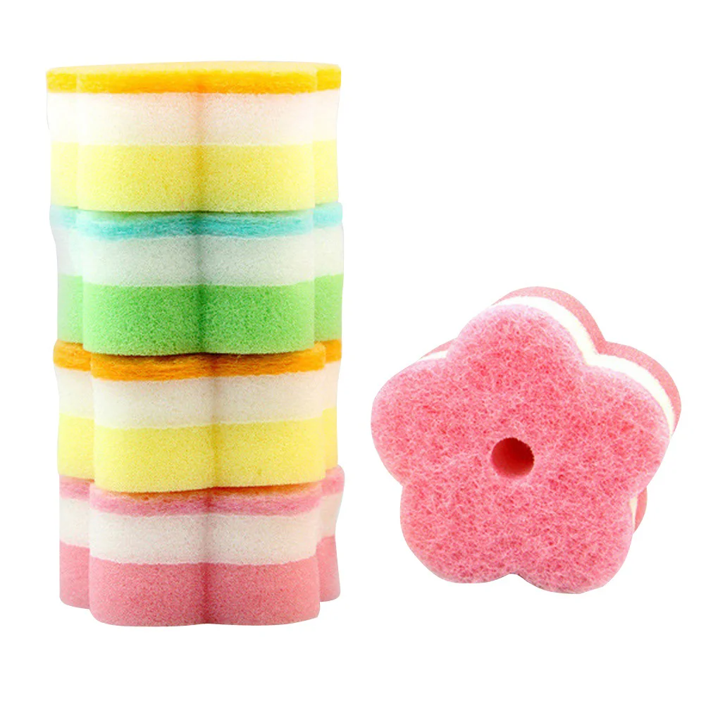 

10 Pcs Scouring Pad Sponge Scrubber Korean Version Cleaning Cloth for Dish Washing Cloths Kitchen