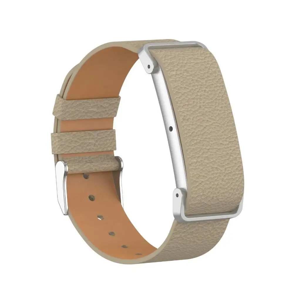 Premium Leather Watch Strap - Elegant Replacement Band with Metal Frame