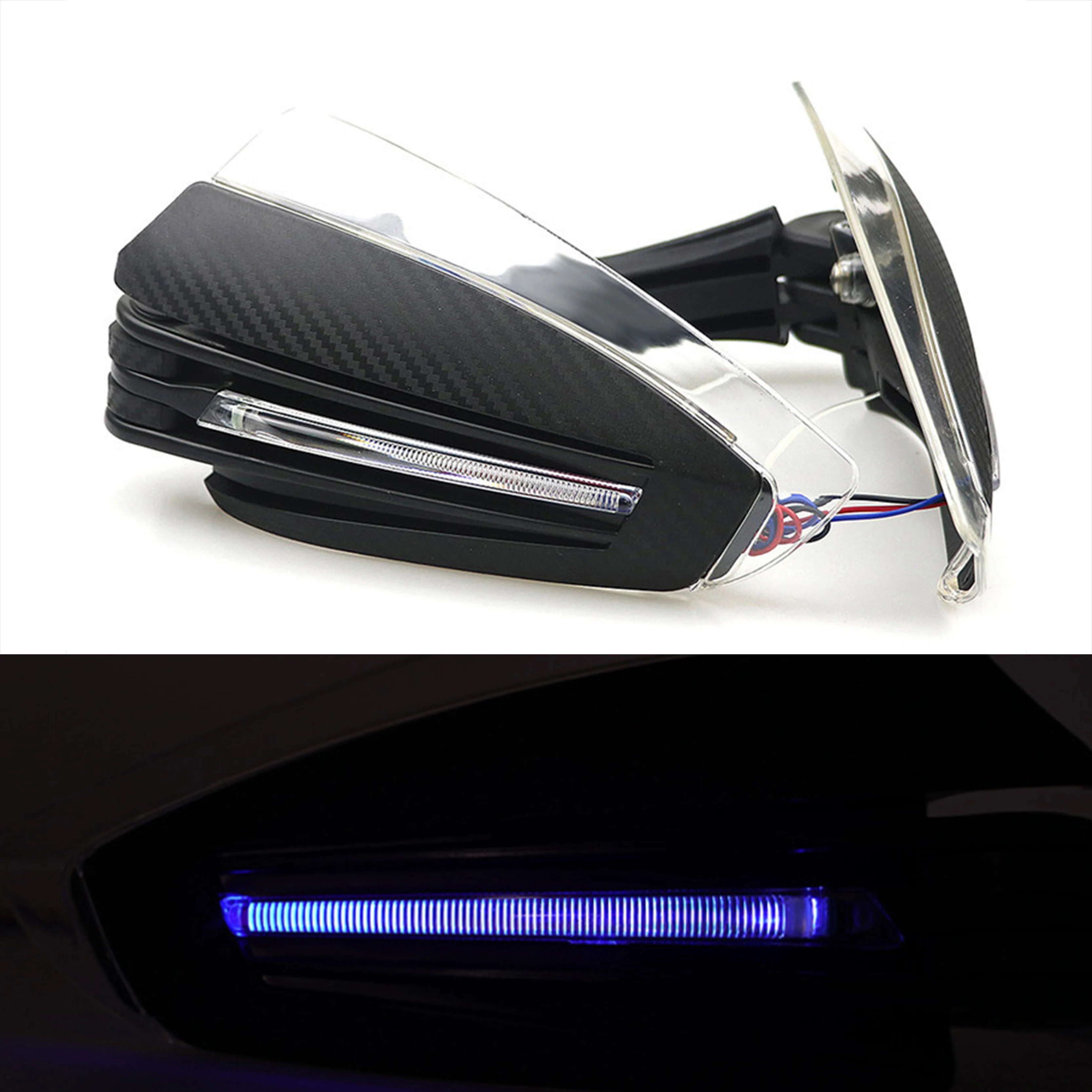 

Motorcycle Modification Accessories With Turn Signal Front Windshield With LED Universal Fall And Wind Protection Hand Shield
