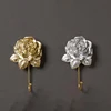 Vintage Creative Clothes Hook Wall-Mounted Non-Slip Towel Hanger Resin Rose Flower Design Key Hook for Hallway 2