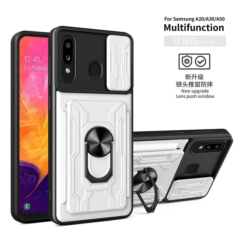 Anti-Drop Armor Stand Phone Case with Ring Holder and Card Slot