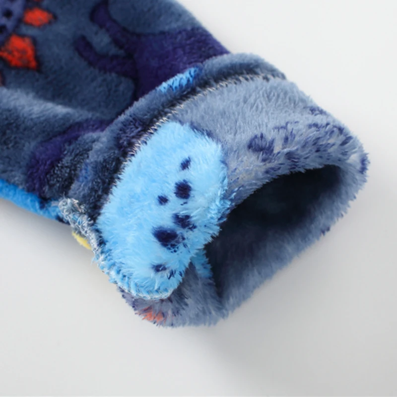 Soft Children Flannel Bathrobe Spring Autumn New Dinosaur Kids Sleepwear Bear Pajamas for Girl Boy Teenage Clothing 4-16Yrs