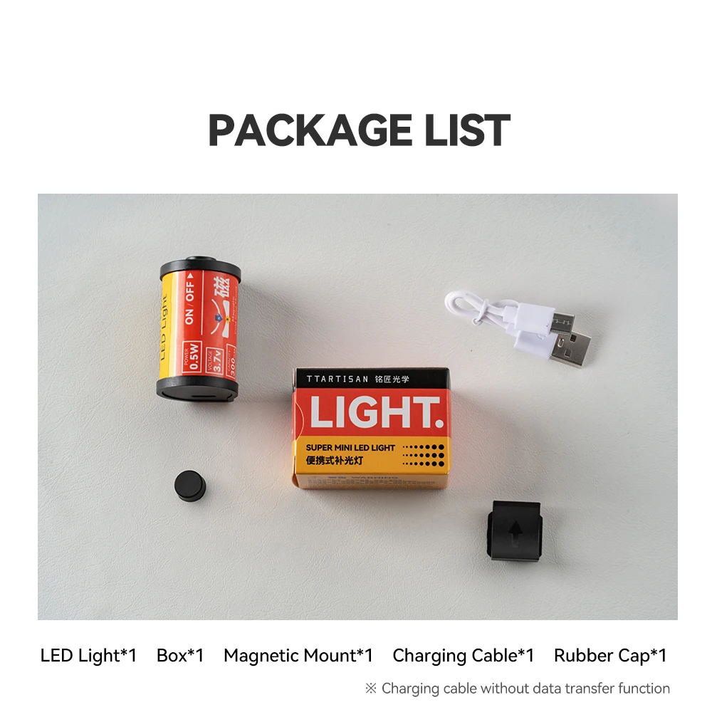 TTARTISAN Luce LED Magnetica, Ricaricabile Mini Luce Della Macchina Fotografica Del LED 3000K/4500K/6000K CRI95 Per Fotografia, Super Mini, Supporto Magnetico Con Regolazione 0-180 Gradi, Foro Per - Foto 13