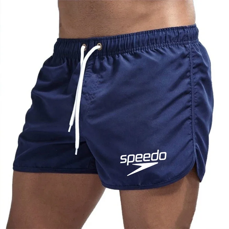 Summer Men's Shorts 2025 Beach Trunks Swim Gym Pants Quick Drying Swimming Homme Surf Ventilate Drawstring Fashion Casual Daily 3