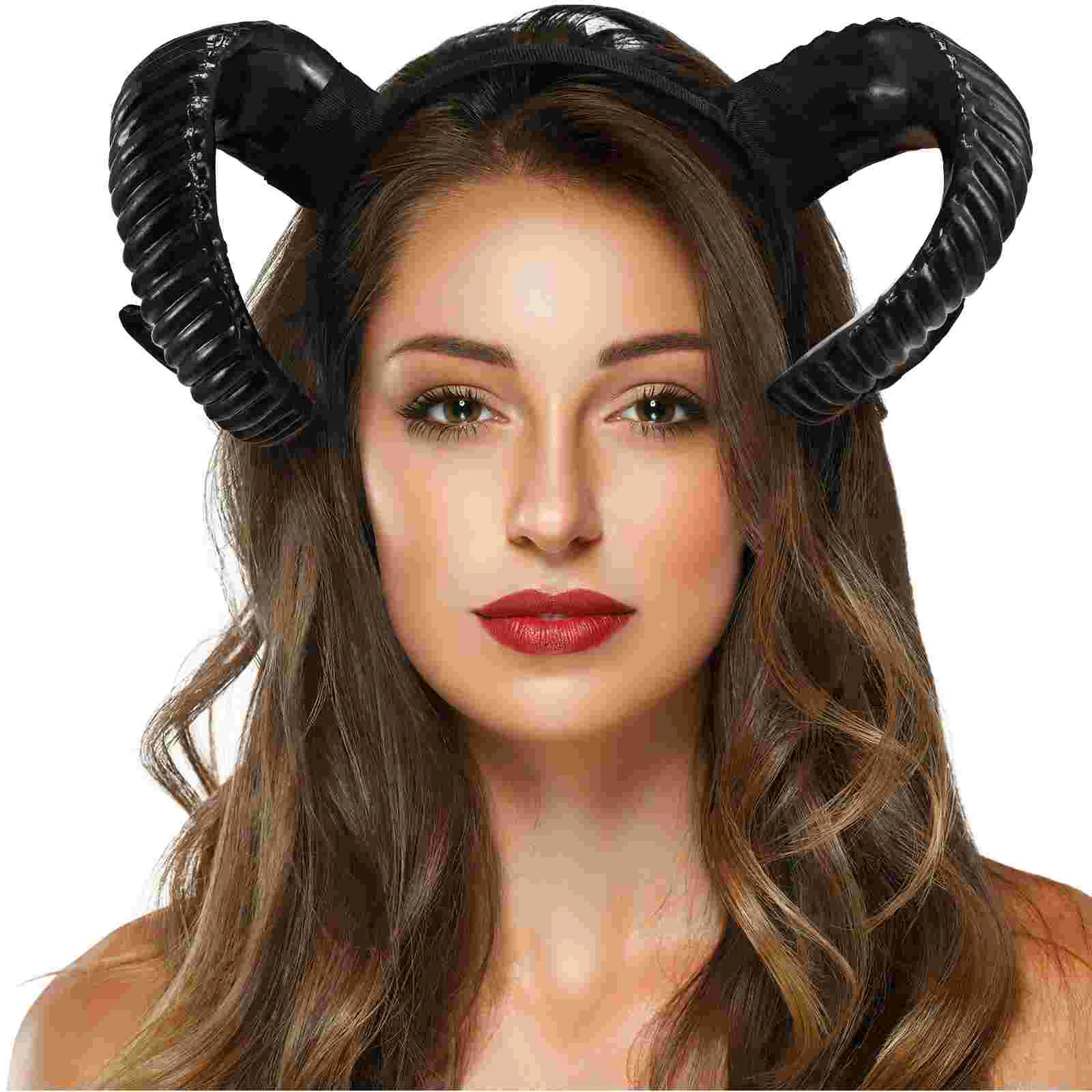 

Horn Headband Sheep Horns Hairhoop Gothic Headwear Photo Props for Halloween Costume Cosplay Parties