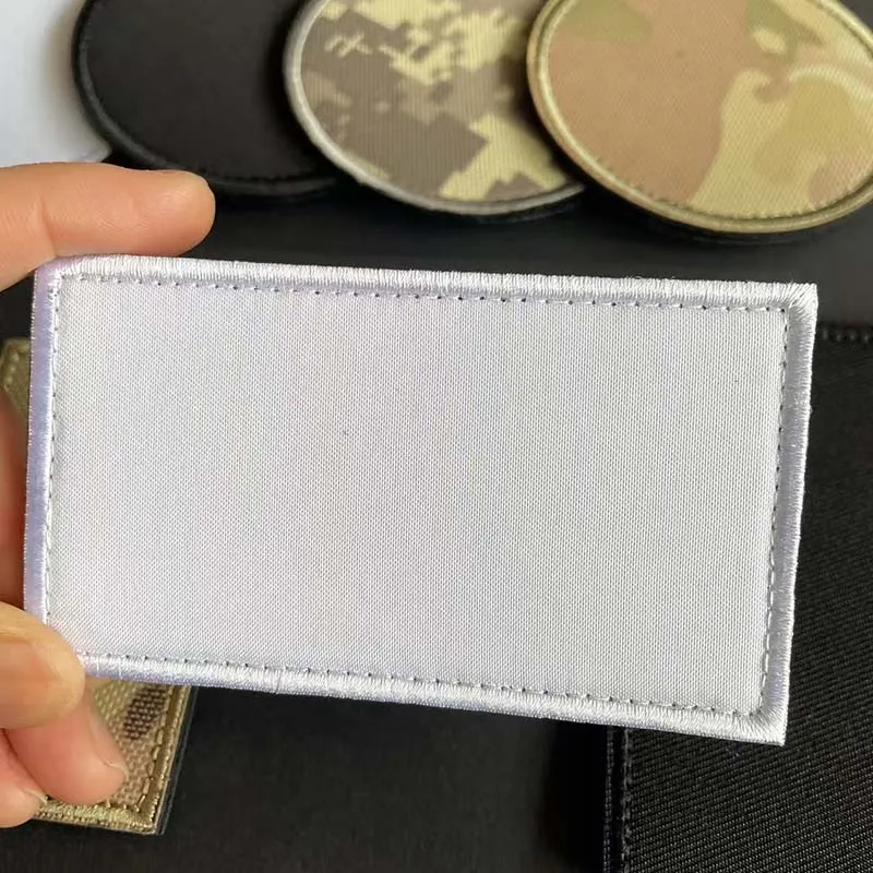 위장, 검정, 흰색 무지 패치(후크앤루프), DIY 프린팅 자수 아플리케용 전술 엠블럼(옷, 배낭용)
