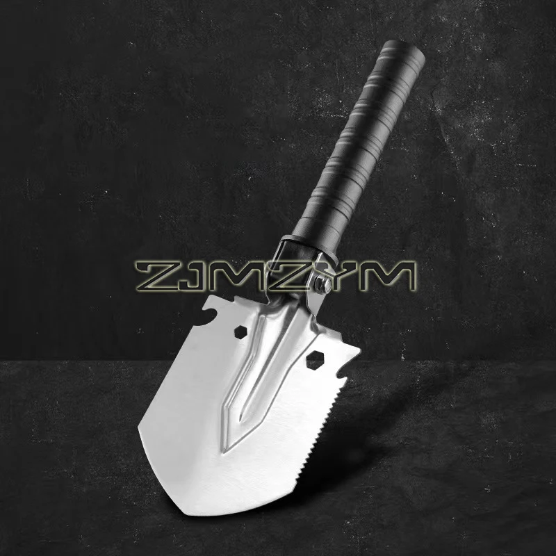 Outdoor Foldable Shovel Survival Supplies, Camping Mini Shovel Tactical Shovel Emergency Garden Tool With Compass 2