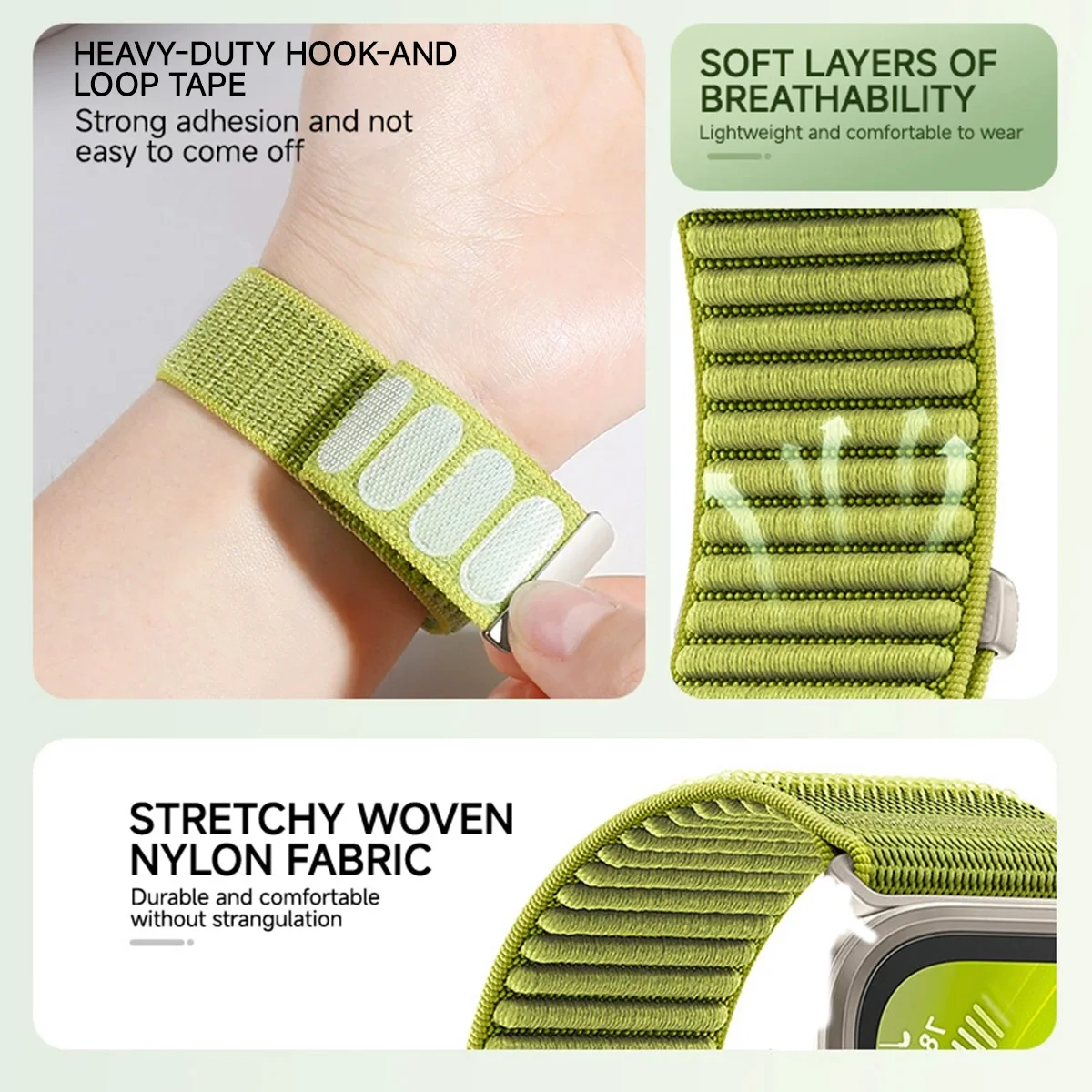 Quick Fit Nylon Strap - 20mm to 26mm Adjustable Bracelet