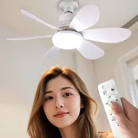 Ventilateur de plafond LED E27 avec télécommande, 30W 40W, fonction de gradation, adapté au salon, au bureau et à un usage domestique, 85-265V 1