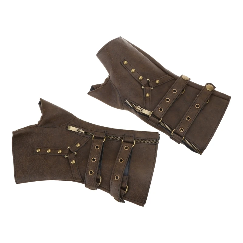 

Medieval Gloves Wide Cuffs Bracers Men Steampunk Knights Wristband Arm Guards Cosplay Costume