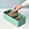 One Desktop Storage Box, A Bamboo and Wood Cosmetic Storage Basket, Is Suitable for The Living Room and Coffee Table. 3