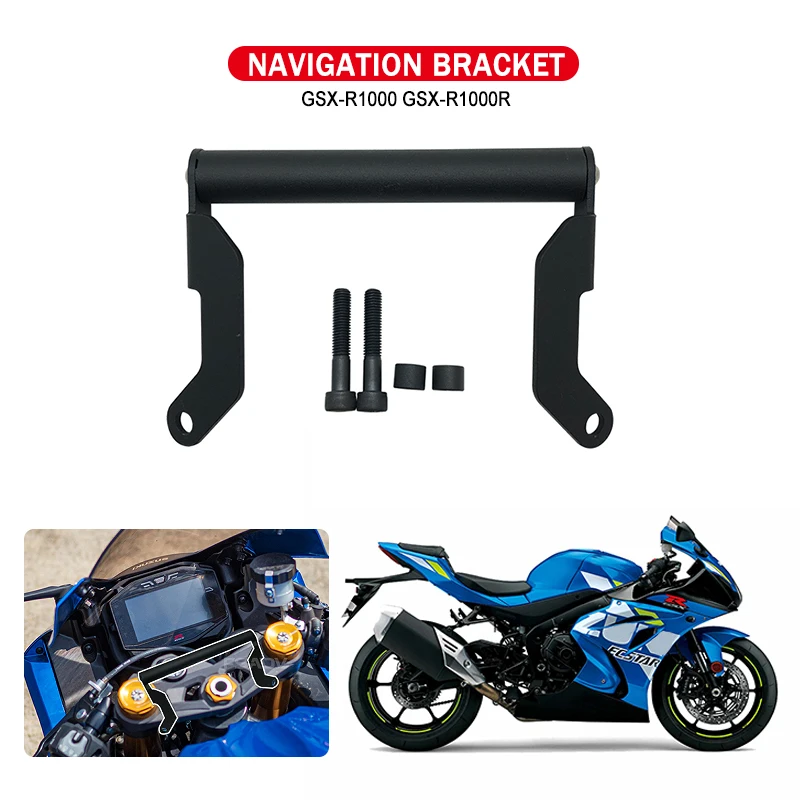 

Подходит для SUZUKI GSX-R1000 GSX-R1000R GSXR1000 GSXR1000R 2018 2019 2020 2021 навигационный кронштейн для GPS пластины держатель