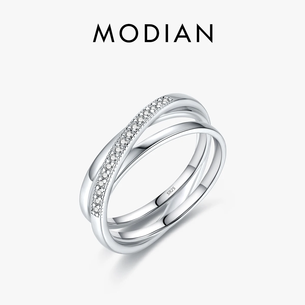 Classic Silver Ring : Line