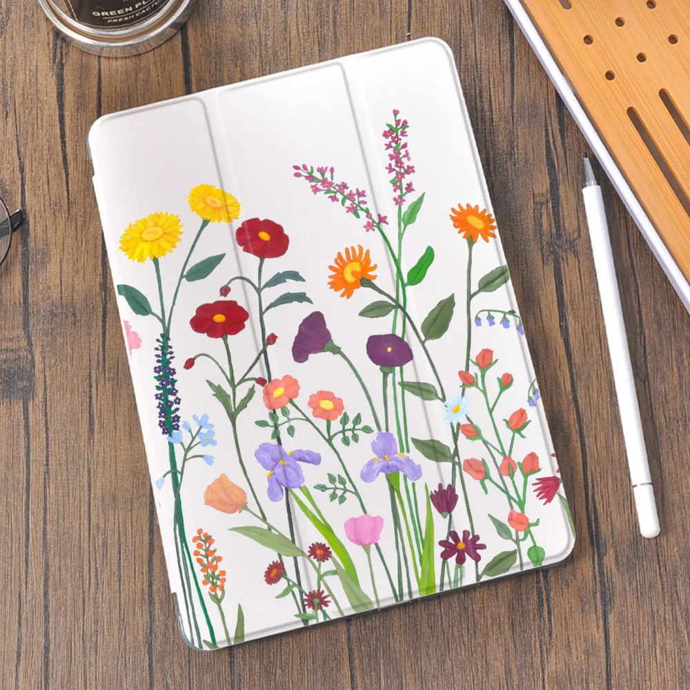 Floral 2021 iPad Pro 11 Case for iPad Pro Fundas With Pencil Holder Air 4 5  Mini 6 10.2 9th Generation 8th 7th 6th Pro 11 12.9